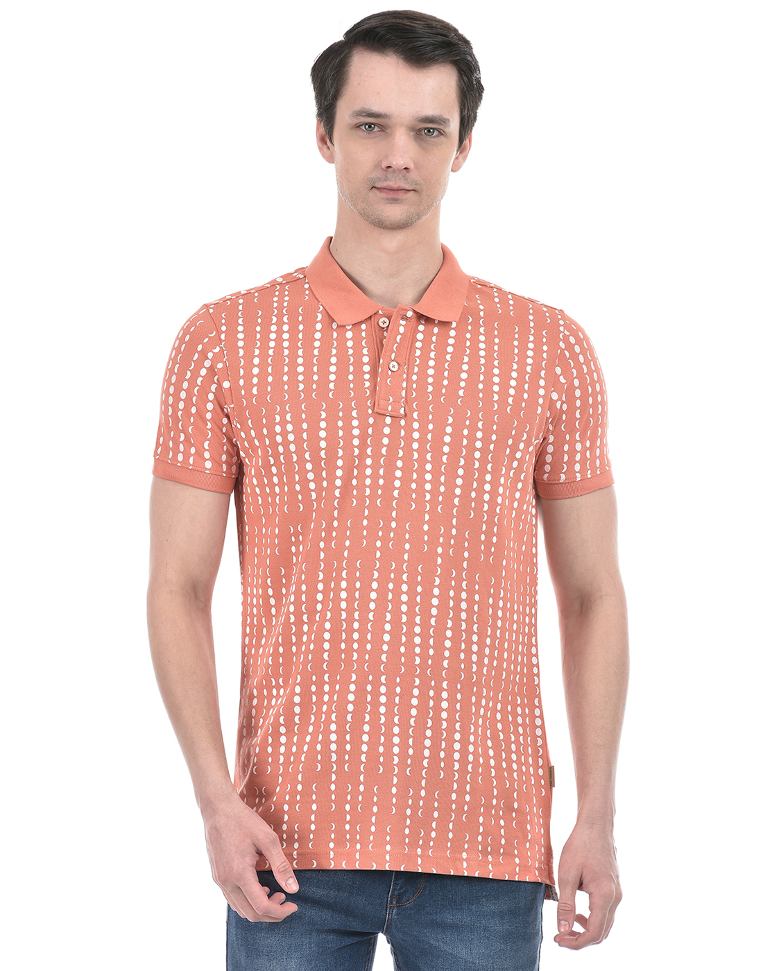 Numero Uno Men Abstract Orange T-Shirt